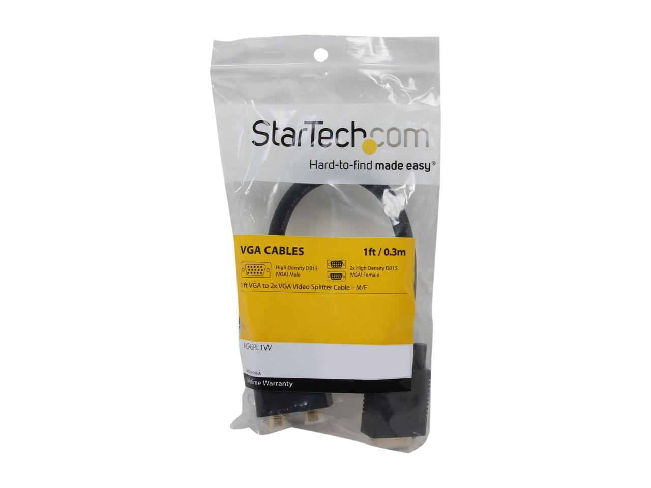 Startech 1 Ft Vga To 2x Vga Video Splitter Cable